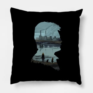 Andrei Tarkovsky´s Stalker Scene Illustration Silhouette Pillow