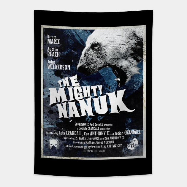 THE MIGHTY NANUK Retro Design Tapestry by SUPERSONICPodComics