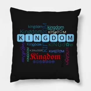 Kingdom text print Pillow