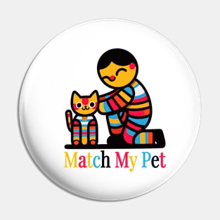 Match My Pet: Joyful Human-Cat Bonding Pin