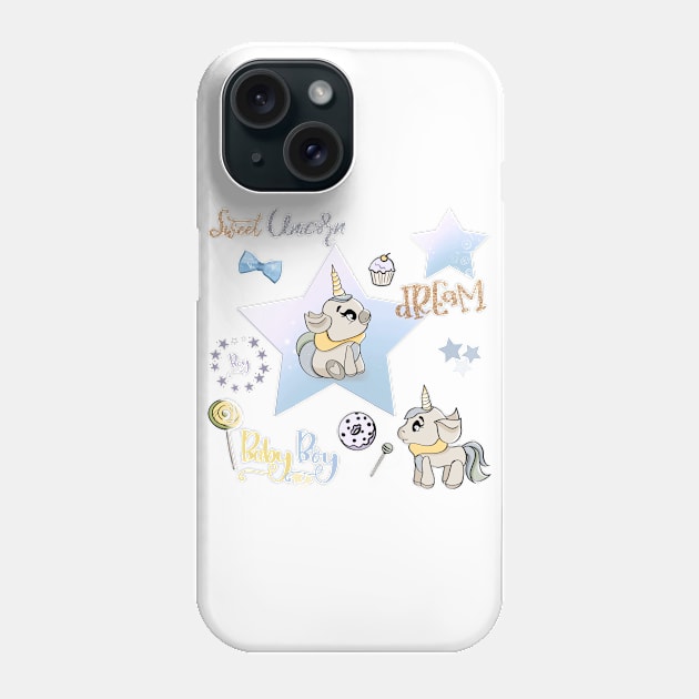 Sweet unicorn baby, unicorns mask, cartoon horses, sweet dreams Phone Case by PrimeStore