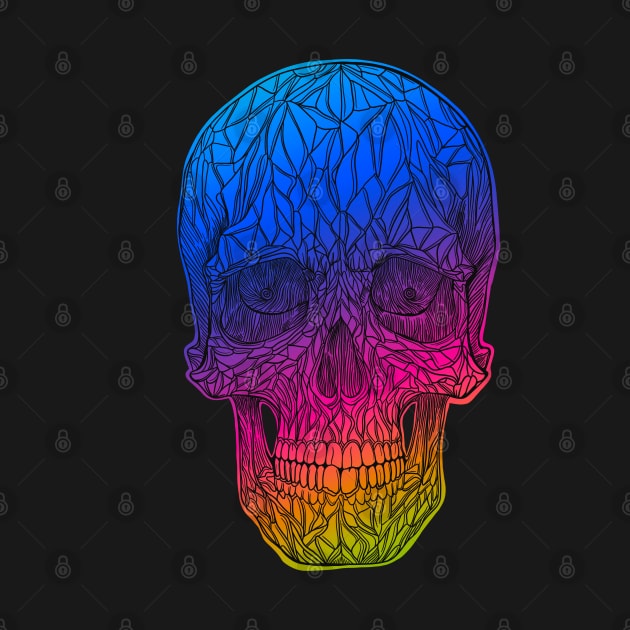 Inverted rainbow skull by DaveDanchuk