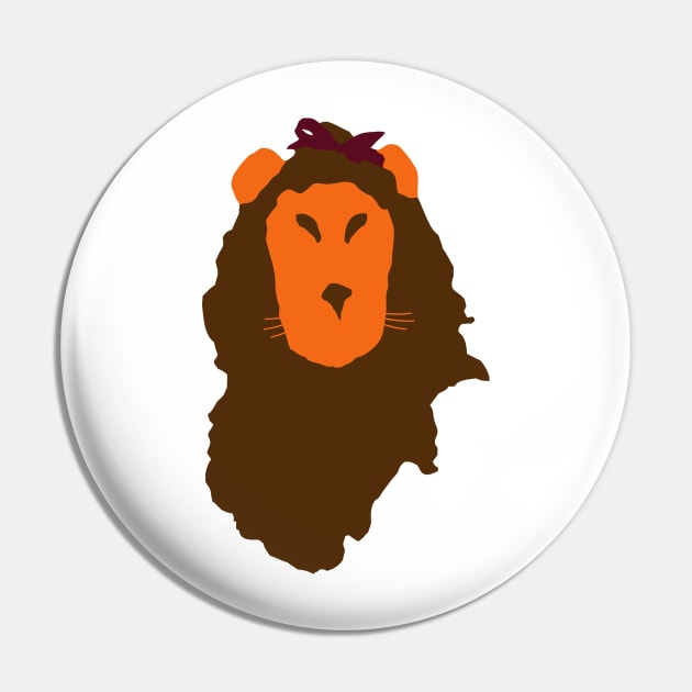 Wizard of Oz Scared Lion Silhouette Pin by AnotherOne