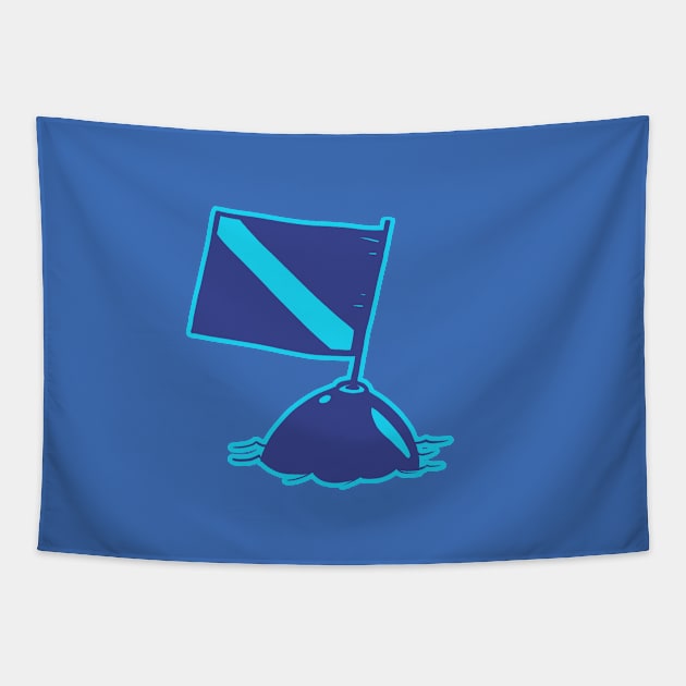 the diving Flag Tapestry by TomiAx