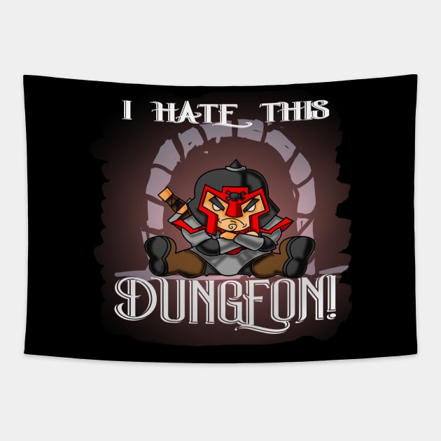 Funny I Hate This Dungeon Fantasy RPG Gaming Design Tapestry by threadshark