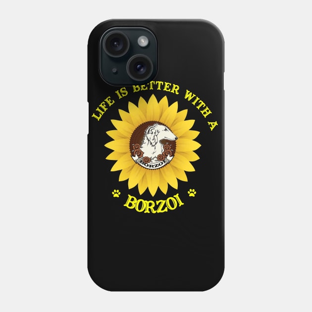 Borzoi Lovers Phone Case by bienvaem