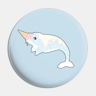 Sprinkles, the Ice Cream narwhal Pin