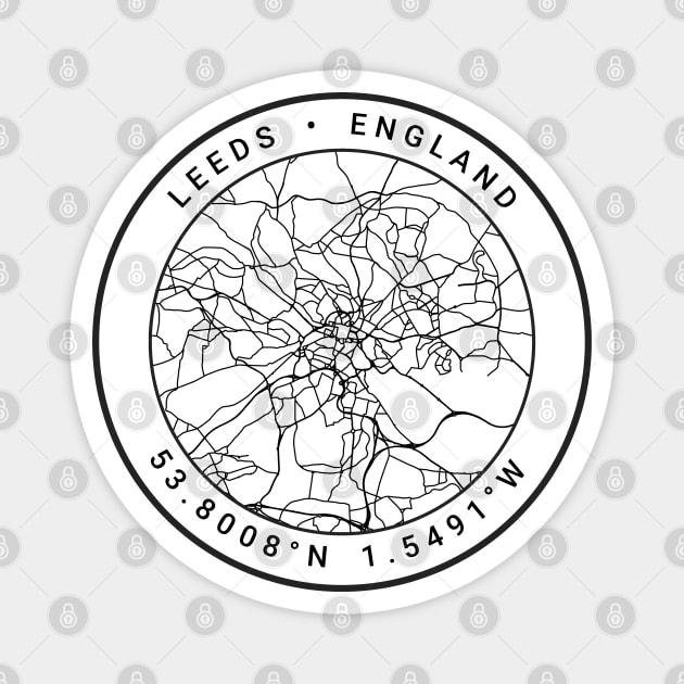 Leeds Map Magnet by Ryan-Cox