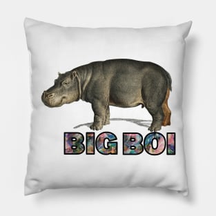 big boi hippo galaxy space text Pillow