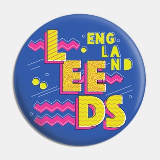 Retro 90s Leeds, England Pin