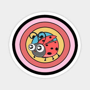 Rainbow Ladybug Colourful Magnet