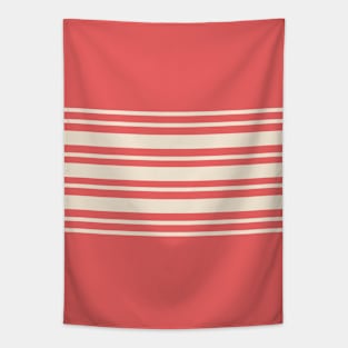 Preppy Retro Stripes - Red Tapestry