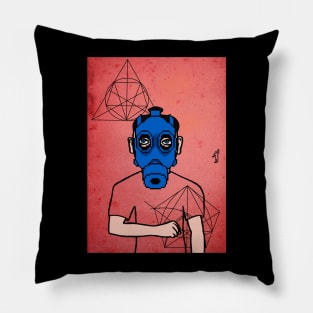 Sonatrach NFT - MaleMask with PixelEye Color and BlueSkin on TeePublic Pillow