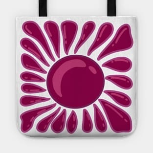 purple flower Tote