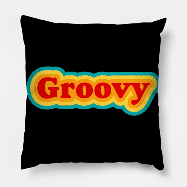 Retro Text Pillow by Wanda City