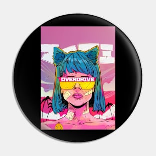 Overdrive popart Pin