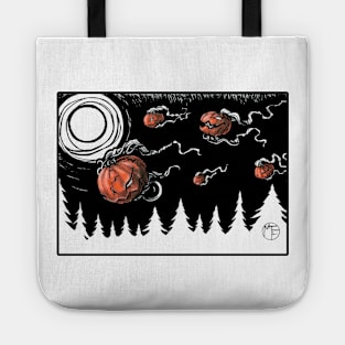 Night of the Jack o Lantern - Black Outlined Design Tote