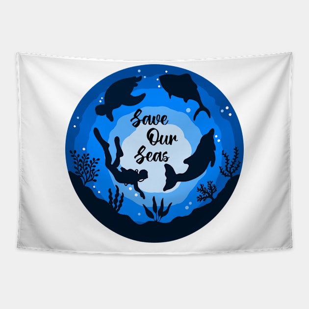 Save Our Seas Tapestry by Tebscooler