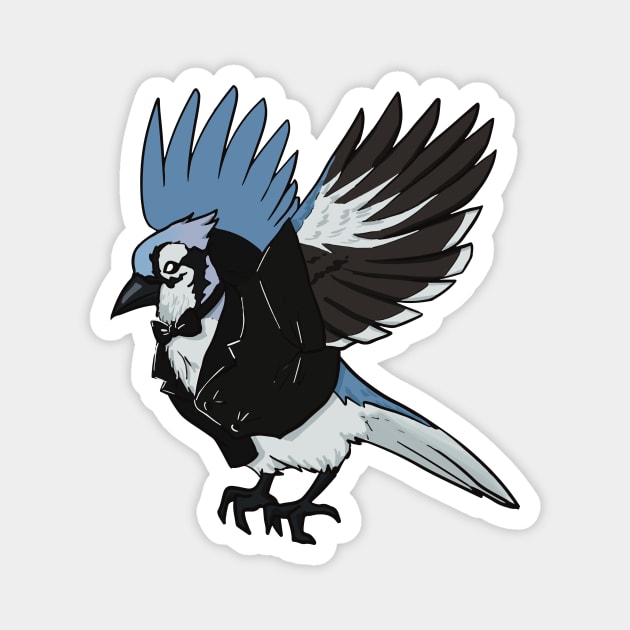 Dapper Bluejay Magnet by SketchedByRory