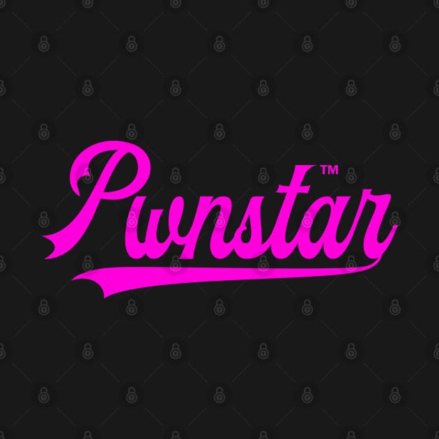 Pwnstar™ Hot Pink Baseball Swash 1 Logo by pwnstar