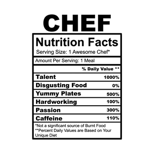 Chef Nutrition Facts T-Shirt