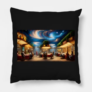 Night at the cafe Pillow