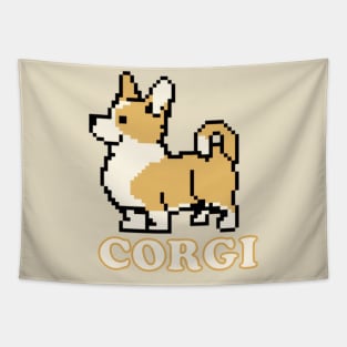 Perfectly Pixel Art Corgi Puppy Dog for Corgi Lovers Tapestry