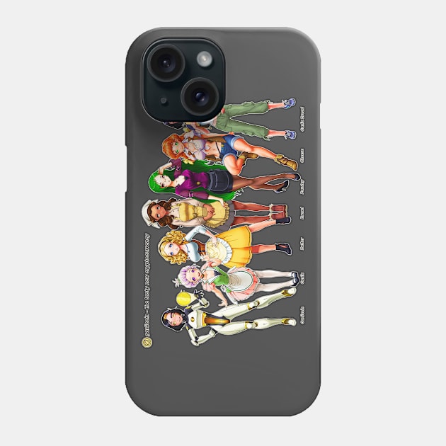 Garlicoin Mascot Girls - Garlicoin, Garlic, Butter, Bread, Parsley, Cheese, and Garlic Bread Phone Case by theghostfire