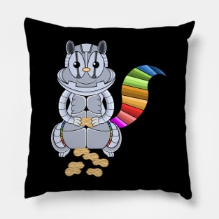 Mecha Cyborg Squirrels Eat Nuts Pillow