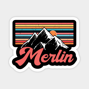 Personalized Name Merlin Vintage Styles Camping 70s 80s 90s Magnet