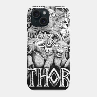 Thor - the god of thunder – black and white Phone Case