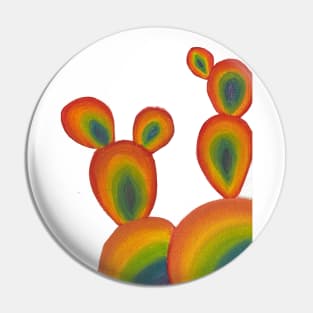 Rainbow Cactus Pin