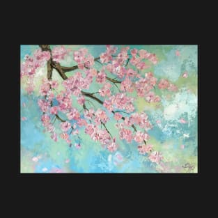 : Clouds of pink cherry blossom T-Shirt