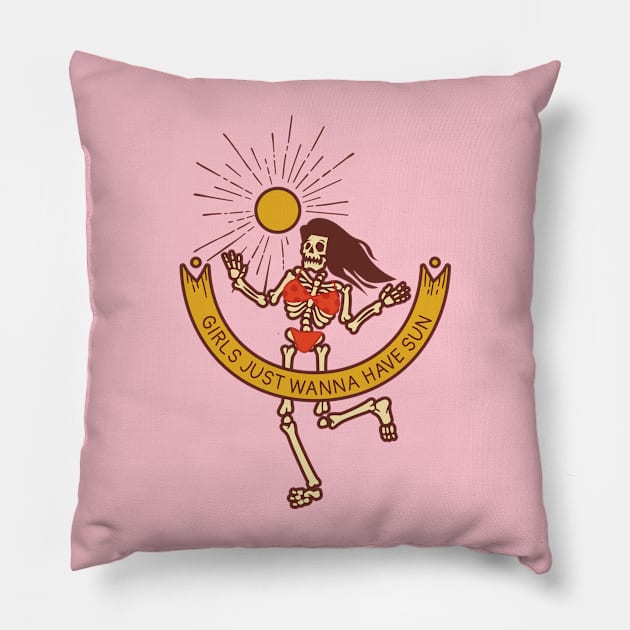 girls just wanna have sun, girls just wanna have sun shirt styles for your gift Pillow by PJ SHIRT STYLES