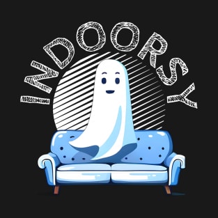 Indoorsy- A cut loner ghost T-Shirt