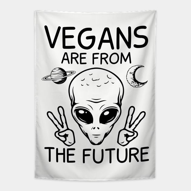 Vegans Are From The Future Tapestry by gdimido