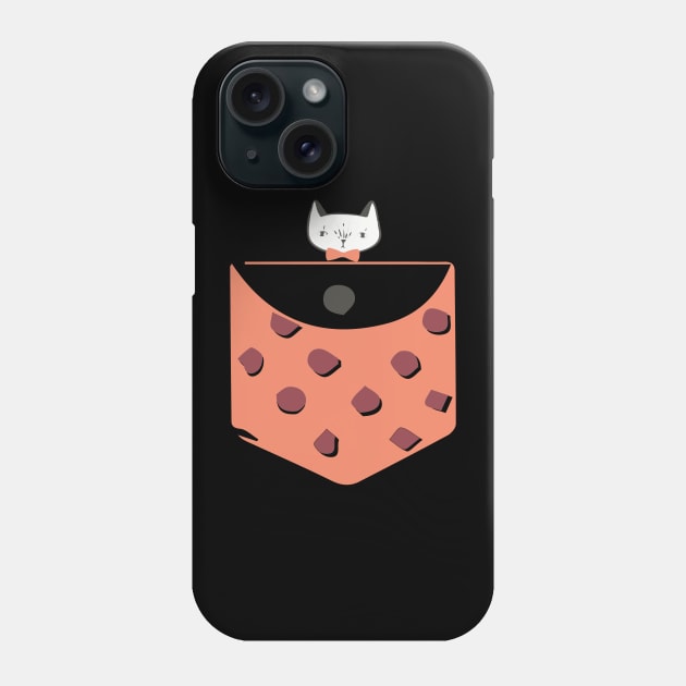 Kitty looks out of pocket Phone Case by Dress Wild