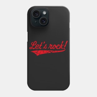 Let's Rock! (Rock 'n' Roll Music / Vintage / Red) Phone Case