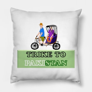 Trike to Pakistan - Three - Wheeled Cycle Pillow