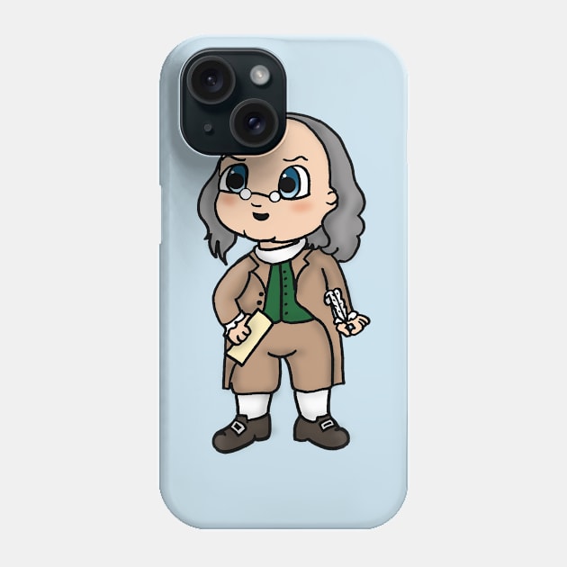 Chibi Ben Franklin - Small Design Phone Case by Aeriskate