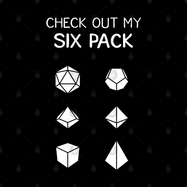 Check Out My Six Pack Funny Dice by pixeptional