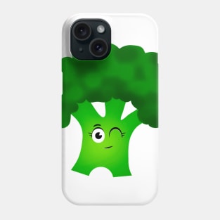 Winking broccoli Phone Case