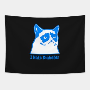 I Hate Diabetes Blue Tapestry