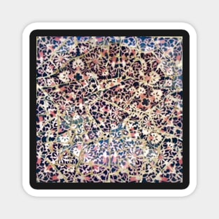 Mosaic Dark Blue and Pink Magnet