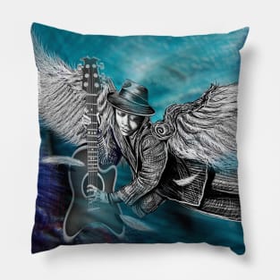 Winged Blue 6 Strings Pillow