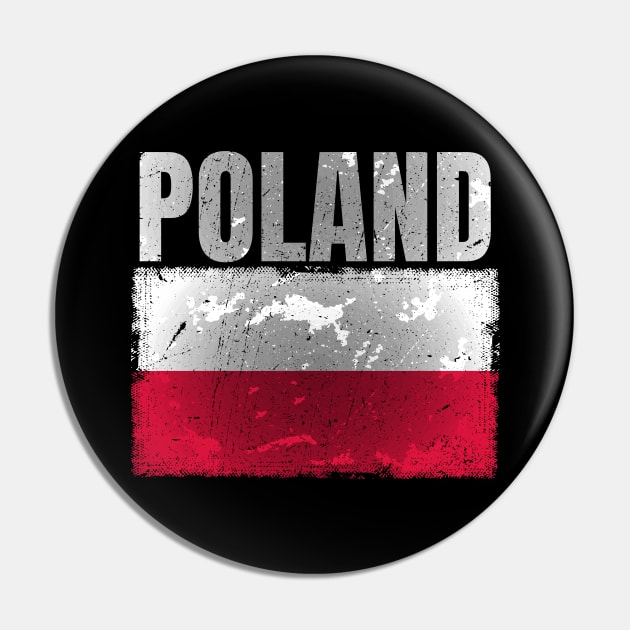 Distressed Poland Flag Graphic Gifts for Men Women Polak Polish Pin by Smoothbeats