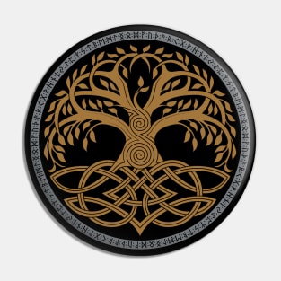 Yggdrasil Pagan Nordic Tree of Life Viking Mythology Pin