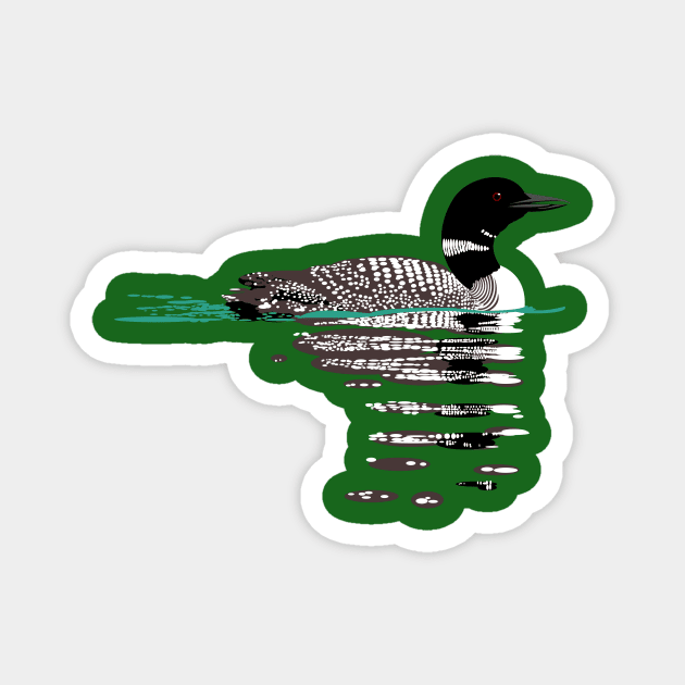 Common Loon Magnet by stargatedalek