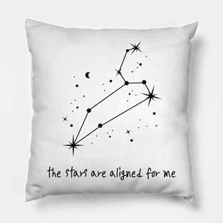 The Stars Are Aligned For Me - Leo - White Pillow