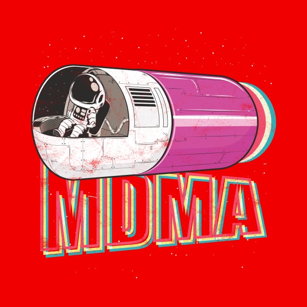 Techno MDMA Astronaut by avshirtnation